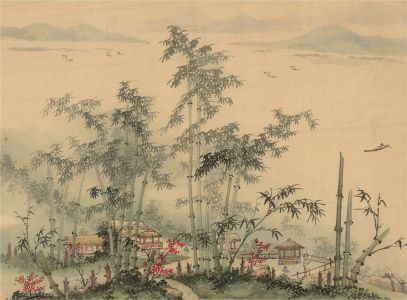 20th Century Watercolour - Through The Bamboo