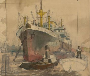 20th Century Watercolour - Nautical Study