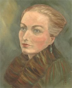 T. S - 1983 Oil, Elegant Lady