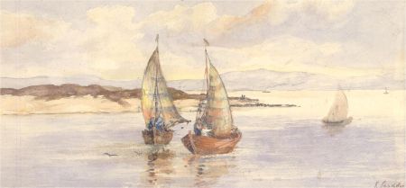 R.F. - Mid 20th Century Watercolour, Glaslyn Estuary