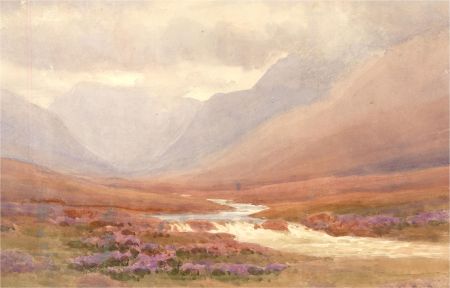 Mid 20th Century Watercolour - Leenaun, Ireland