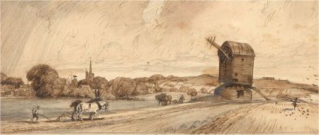 Emerson Harold Groom (1890-1983) - Pen and Ink Drawing, Pitstone Mill, Bucks