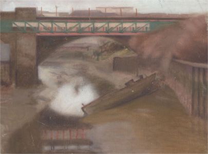 Gordon Metcalfe (b.1935) - Mid 20th Century Oil, Industrial Scene