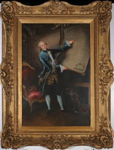 After François-Hubert Drouais (1727-1775) - 20thc Oil, The Comte De Vaudreuil