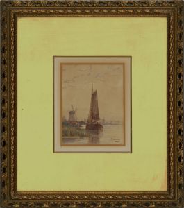Frederick James Aldridge (1850-1933) - Watercolour, Dort, Netherlands