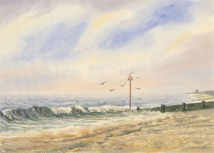 20th Century Watercolour - On the Shore