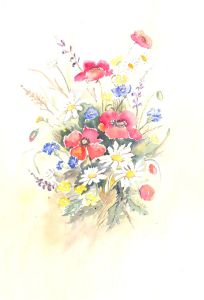 I. Barnes - 20th Century Watercolour, Wildflower Meadow I