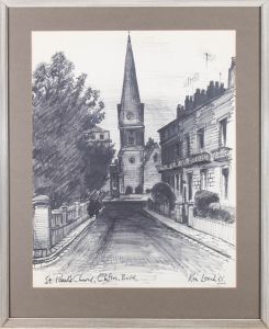 Ken Leech - 1965 Pen and Ink Drawing, St Paul's Church, Clifton