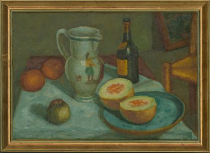 20th Century Oil - Still Life with Melon