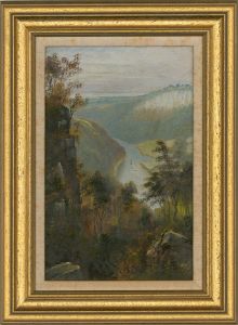 George Willis Pryce (1866-1949) - Early 20th Century Oil, Wye Valley Cliffs