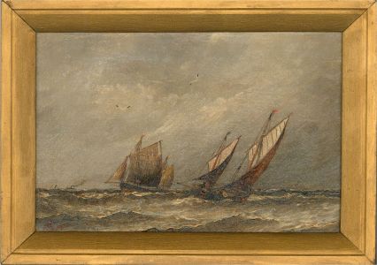J. Lovell - 1892 Oil, Dipping Lug Rigged Ketches