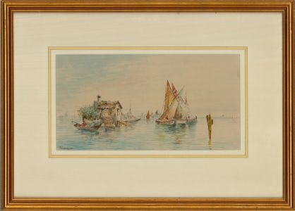 Edward Louis Anthony Parrini (1858-1914) - Watercolour, Venetian View