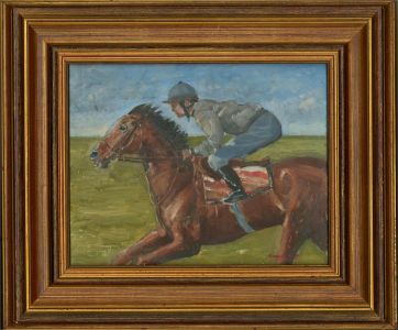 David Baxter (b.1942) - 20th Century Oil, On the Gallops