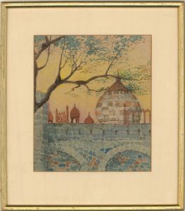 20th Century Watercolour - Cupolas