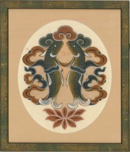 Mid 20th Century Gouache - Two Fish