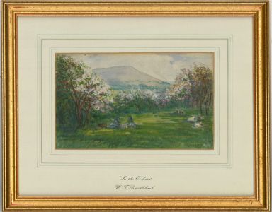 Winifred T. Brocklebank (1893-1963) - Watercolour, In the Orchard, Natland