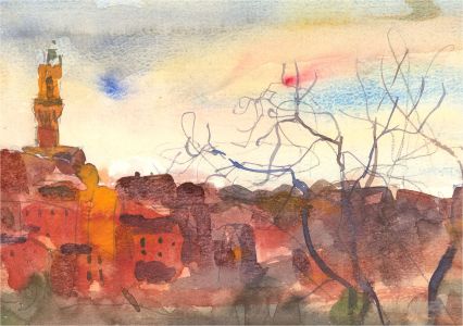 Ronald Olley (b.1923) - Double-Sided 20th Century Watercolour, City Perspectives