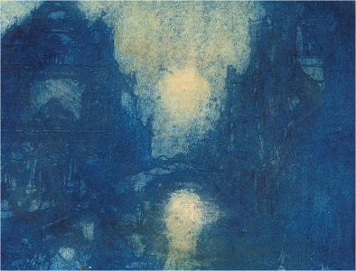 Ronald Olley (b.1923) - 20th Century Etching, City View with Arch-Bridge