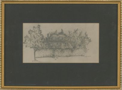 Early 20th Century Graphite Drawing - The Cottage
