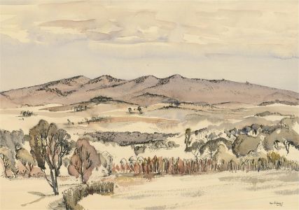 Roger K. H. Johnson - 1954 Pen and Ink Drawing, Ngong Hills, Kenya