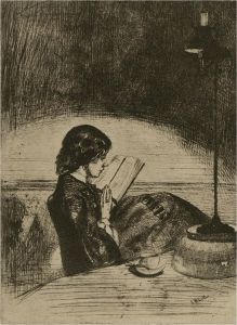 After James Abbott McNeill Whistler (1834-1903) - 1932 Photogravure, Reading