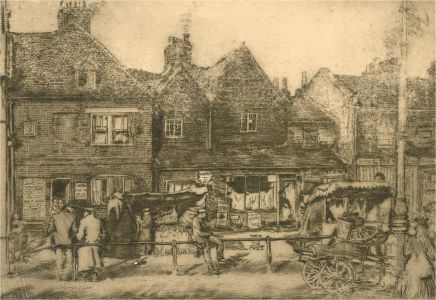 Clifford Isaac Addams (1876-1942) - Etching, Old Shops, Chelsea