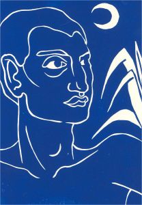 Isabelle Mulvany - 2021 Linoprint, Blue Moon