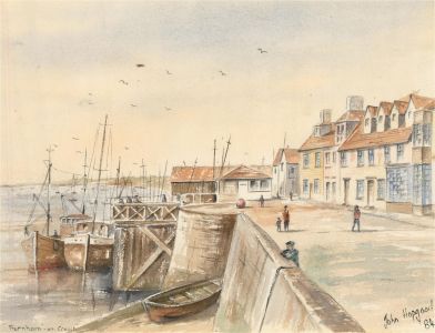 John Hopgood - 1984 Watercolour, Furnham-on-Crouch