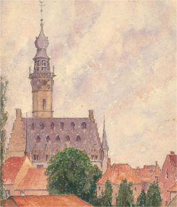 Early 20th Century Watercolour - Church View