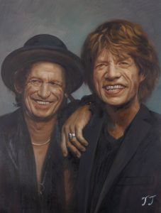 J. J. - 20th Century Acrylic, Mick Jagger and Keith Richards
