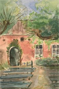 Set of Six c.1945 Watercolours - Belgian Farming Scenes