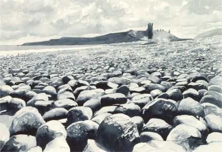 Gordon Metcalfe (b.1935) - Contemporary Watercolour, Pebbled Beach