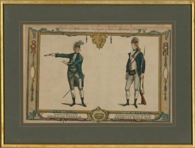 Early 19th Century Engraving - American General and Rifleman
