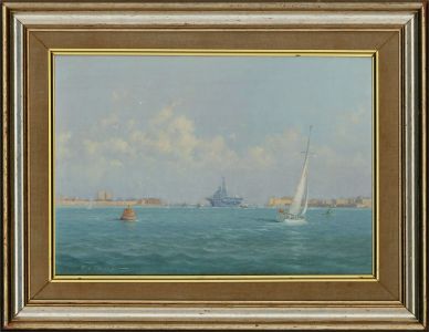 Rex Phillips (1931-2015) - 1984 Oil, Farewell Bulwark, Portsmouth