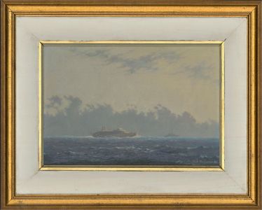 Rex Phillips (1931-2015) - 1983 Oil, White Whale in Open Water