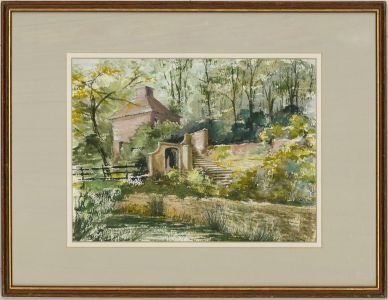 Mary F. Mayhew - 1994 Watercolour, Gardens, Loseley House