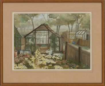 Mary F. Mayhew - 1998 Watercolour, Gardener's Corner