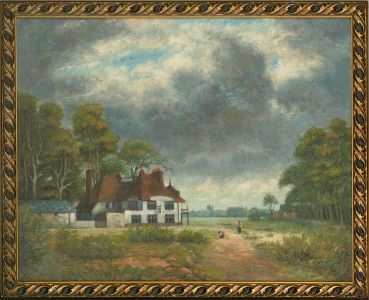 J. Vetek - 1931 Oil, The Rising Sun in New Forest