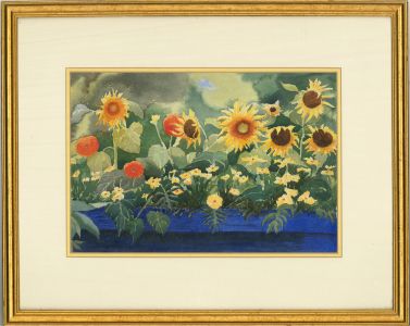 Sue Billington - 20th Century Watercolour, Sunflower Garden