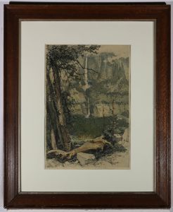 Luigi Kasimir (1881-1962) - Signed Mid 20th Century Etching, Yosemite Falls