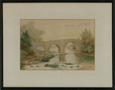 H.I.W. - Mid 20th Century Watercolour, Belleek Bridge, County Fermanagh, Ireland