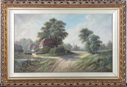 George Noone (1853-1928) - Late 19th Century Oil, Village Scene