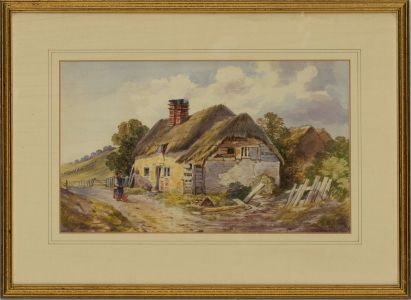 Early 20th Century Watercolour - Ramshackle Cottage