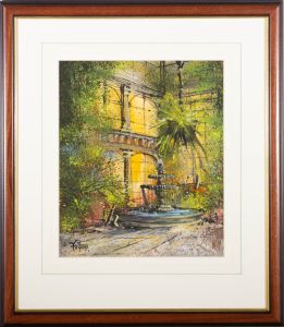 Folland - 20th Century Oil, Courtyard Fountain