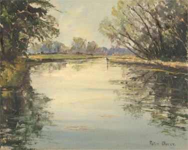 Peter Oliver  - 20th Century Oil, Fishing at the River Test