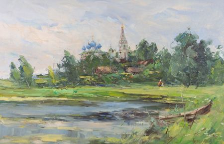 Alexander Kolotilov (b.1946) - Russian School 20th Century Oil, Russian Meadow