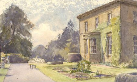W. F. F - 20th Century Watercolour, Country House And Garden