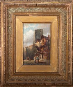Late 19th Century Oil - Continental Town