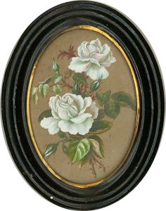Late 19th Century Watercolour - White Roses