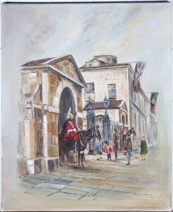Wyn Appleford (1932-2016) - Contemporary Oil, Horse Guards Parade, Whitehall